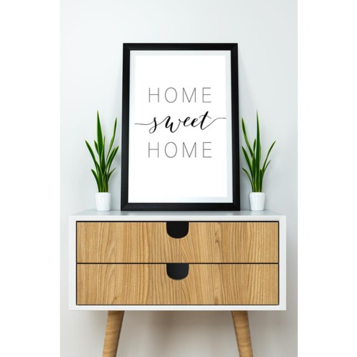 Artavessa Tek Parça Çerçeve Görünümlü Yazılı Mdf Tablo "home Sweet Home"