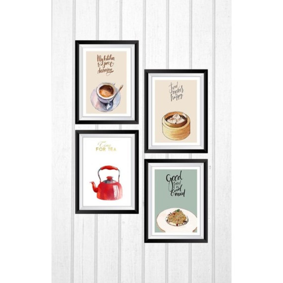 Artavessa 4 Parça Çerçeve Görünümlü Mdf Tablo Seti