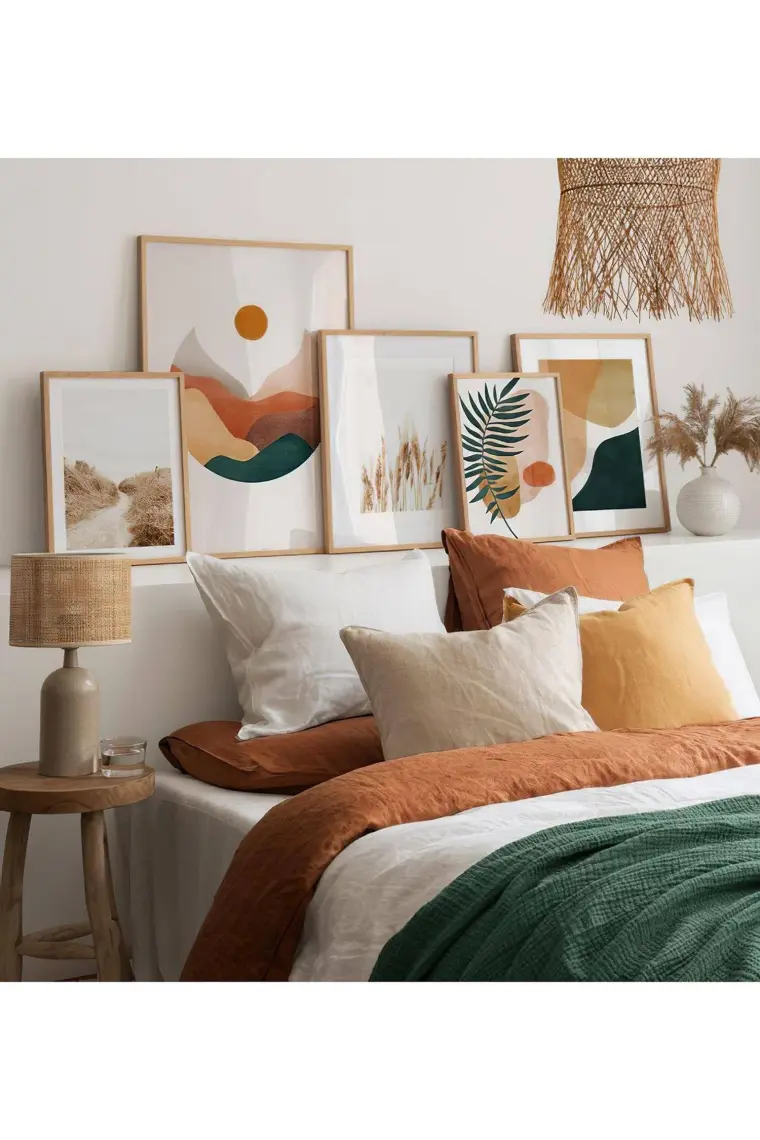 Artavessa 5 Parça Ahşap Çerçeve Görünümlü Mdf Tablo Seti