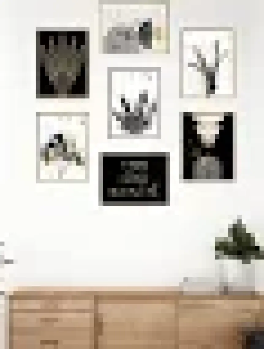 Artavessa 7 Parça Çerçeve Görünümlü Mdf Tablo Seti - 7ARTAVESSA2