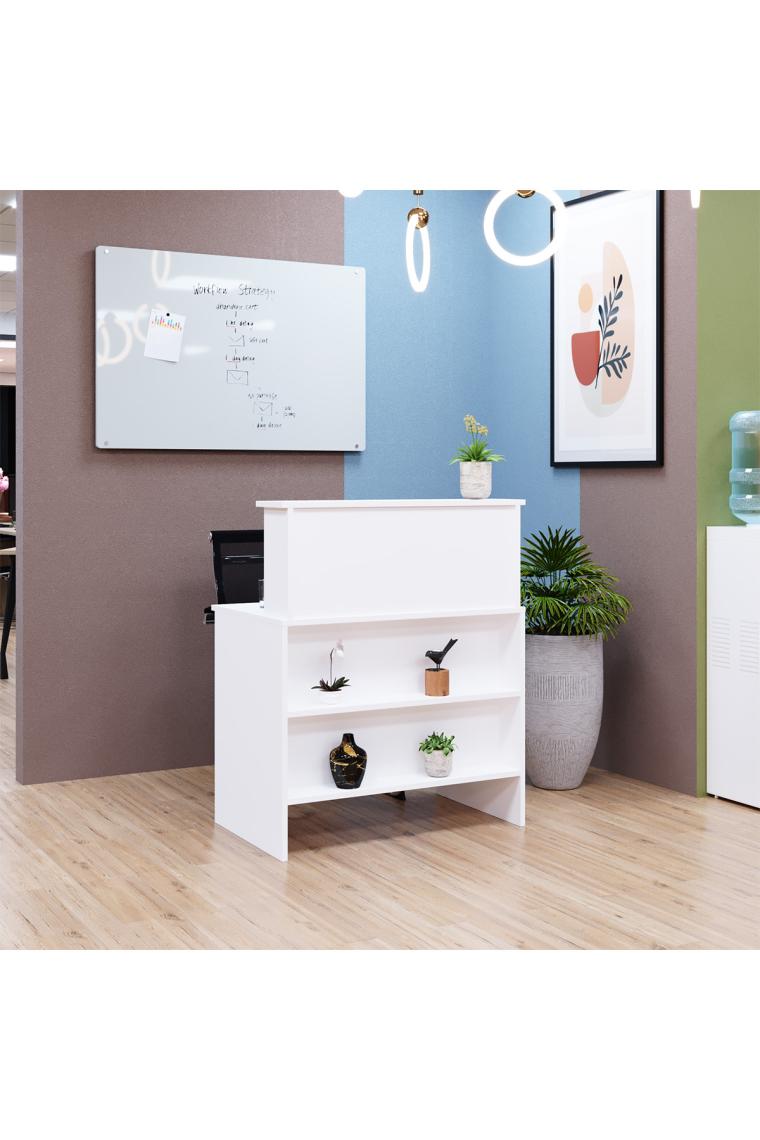 Kalender Dekor Venüs 90 cm Çekmeceli Banko, Karşılama Bankosu, Kasa Bankosu, Sekreter Masası VNS01