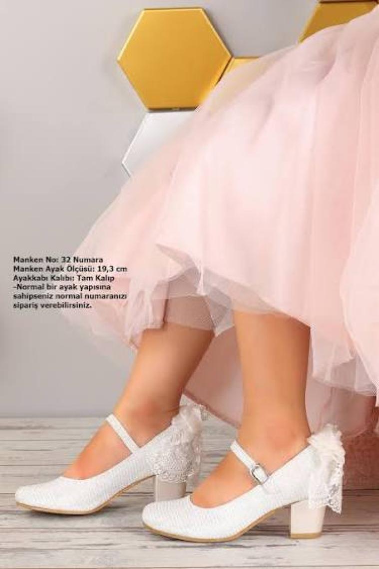 Kiko Kids Kiko 754 Çupra Günlük Kız Çocuk 4 cm Topuk Babet Ayakkabı