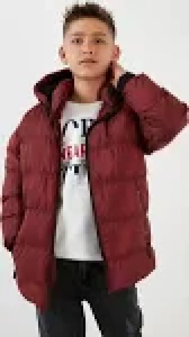 Lela İçi Peluş Astarlı Çıkarılabilir Kapüşonlu Şişme Mont Erkek Çocuk MONT 576220K