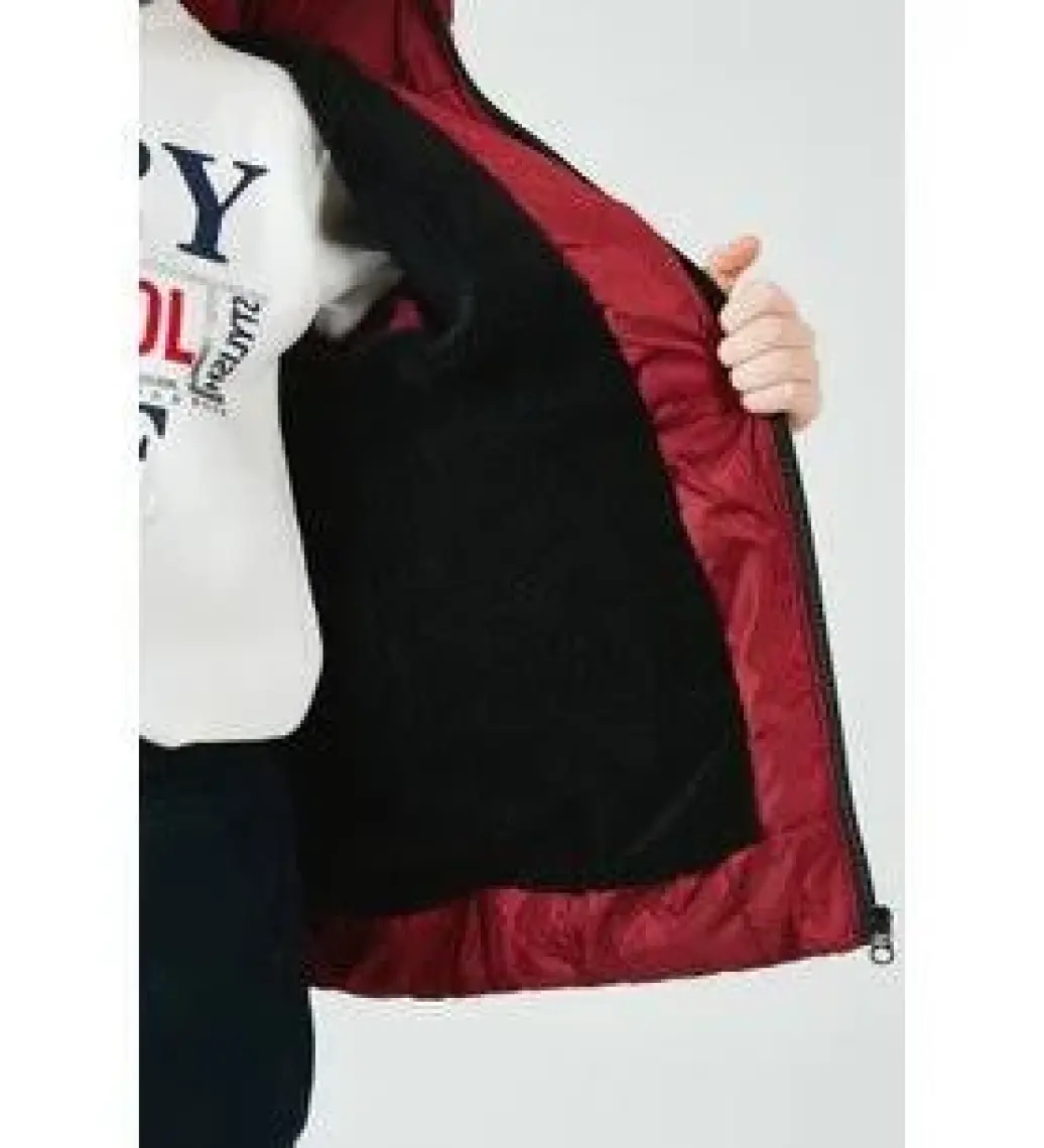 Lela İçi Peluş Astarlı Çıkarılabilir Kapüşonlu Şişme Mont Erkek Çocuk MONT 576220K