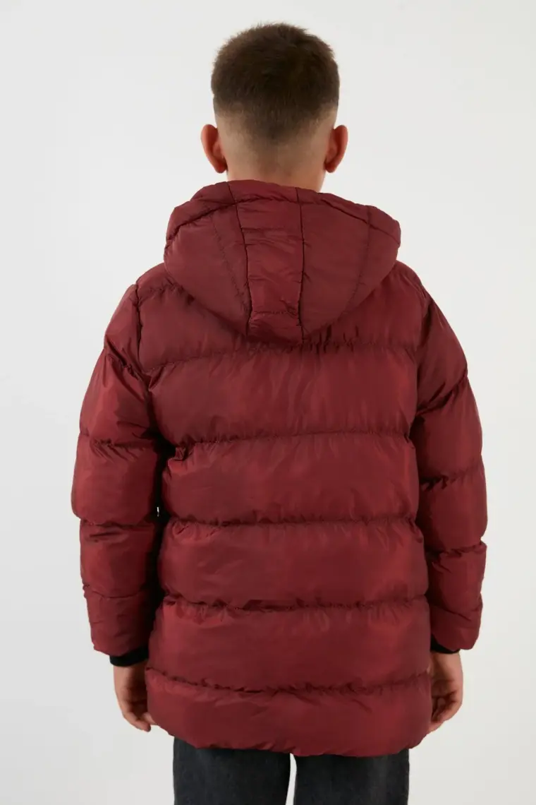 Lela İçi Peluş Astarlı Çıkarılabilir Kapüşonlu Şişme Mont Erkek Çocuk MONT 576220K