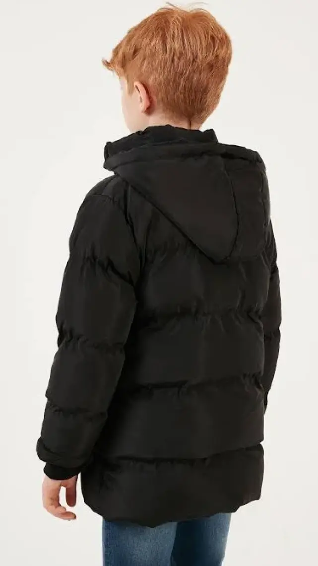Lela İçi Peluş Astarlı Çıkarılabilir Kapüşonlu Şişme Mont Erkek Çocuk MONT 5763038