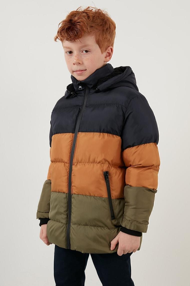 Lela Içi Peluş Astarlı Çıkarılabilir Kapüşonlu Şişme Mont Erkek Çocuk Mont 57611967