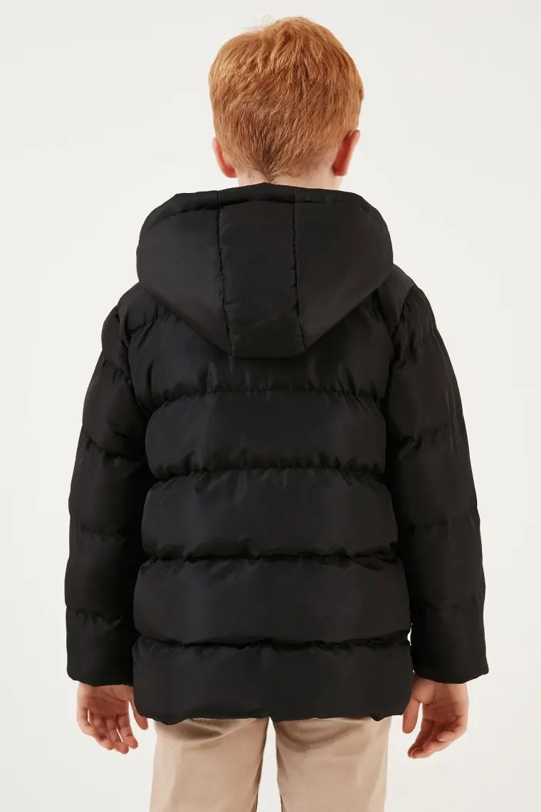 Lela Içi Peluş Astarlı Kapüşonlu Cepli Kışlık Mont Erkek Çocuk Mont 5761911