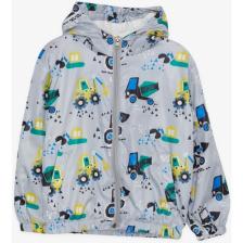 Breeze Girls & Boys Erkek Çocuk Yağmurluk Neşeli Iş Makinaları Desenli 1-5 Yaş, Gri