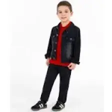 Civil Boys Erkek Çocuk Kot Ceket 2-5 Yaş Siyah
