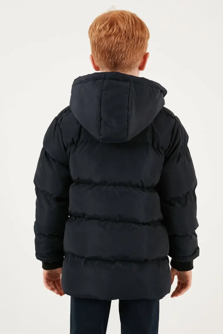 Lela İçi Peluş Astarlı Çıkarılabilir Kapüşonlu Şişme Mont Erkek Çocuk MONT 5763038