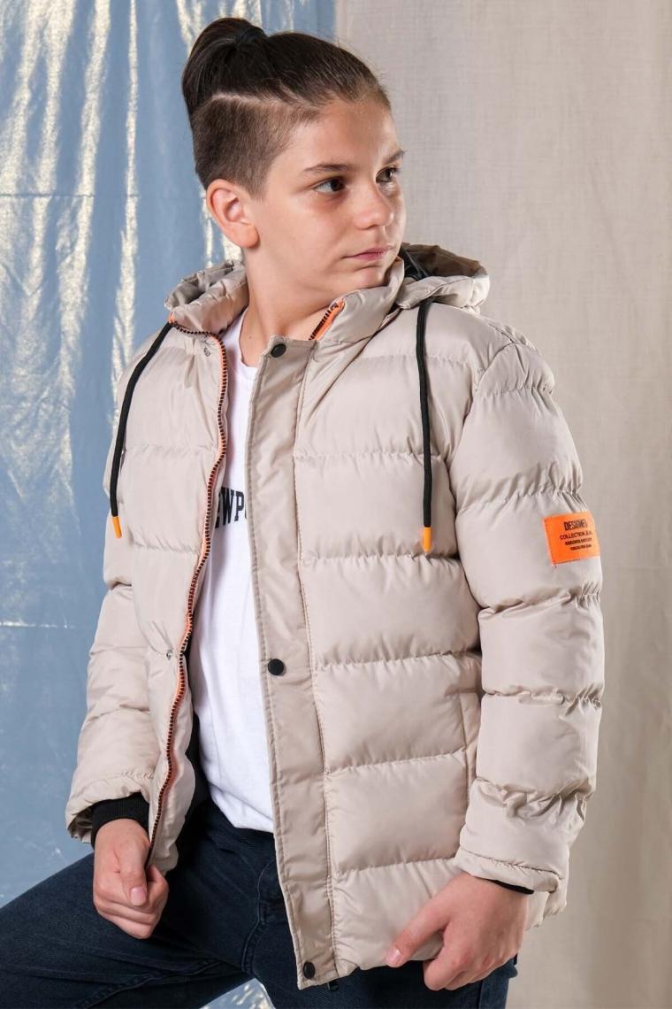 Pina Kids Designed Kapüşonlu Içi Polar Astarlı Erkek Çocuk Şişme Mont