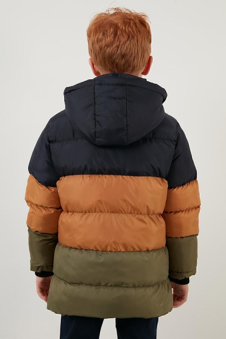 Lela Içi Peluş Astarlı Çıkarılabilir Kapüşonlu Şişme Mont Erkek Çocuk Mont 57611967