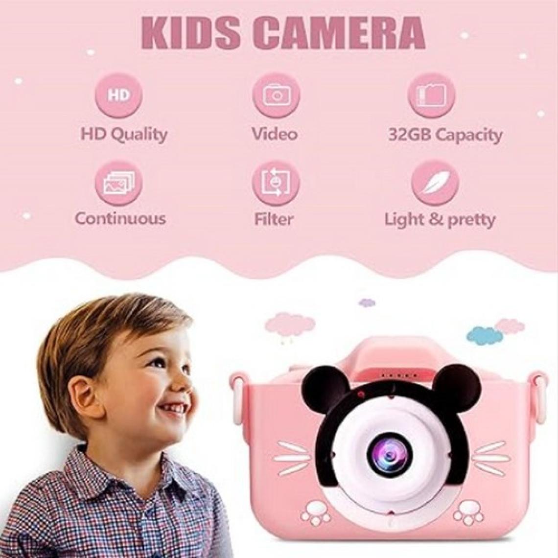 Vothoon Çocuk Dijital Fotoğraf Makinası 20 Mp Video Kaydedici 2.0 Inç Çift Kameralı