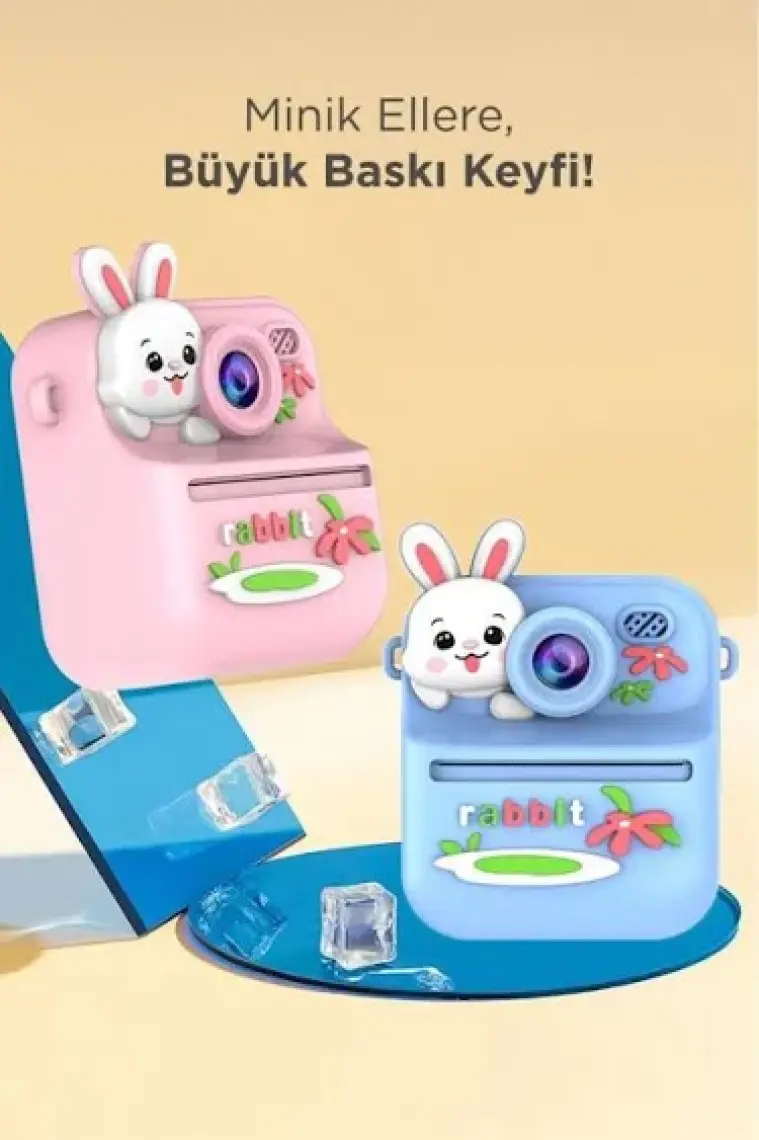 Torima Cmr-33 Pembe Dijital Video Kayıt Fotoğraf Çocuk Kamerası Termal Resim Kağıt Baskılı Yazıcı