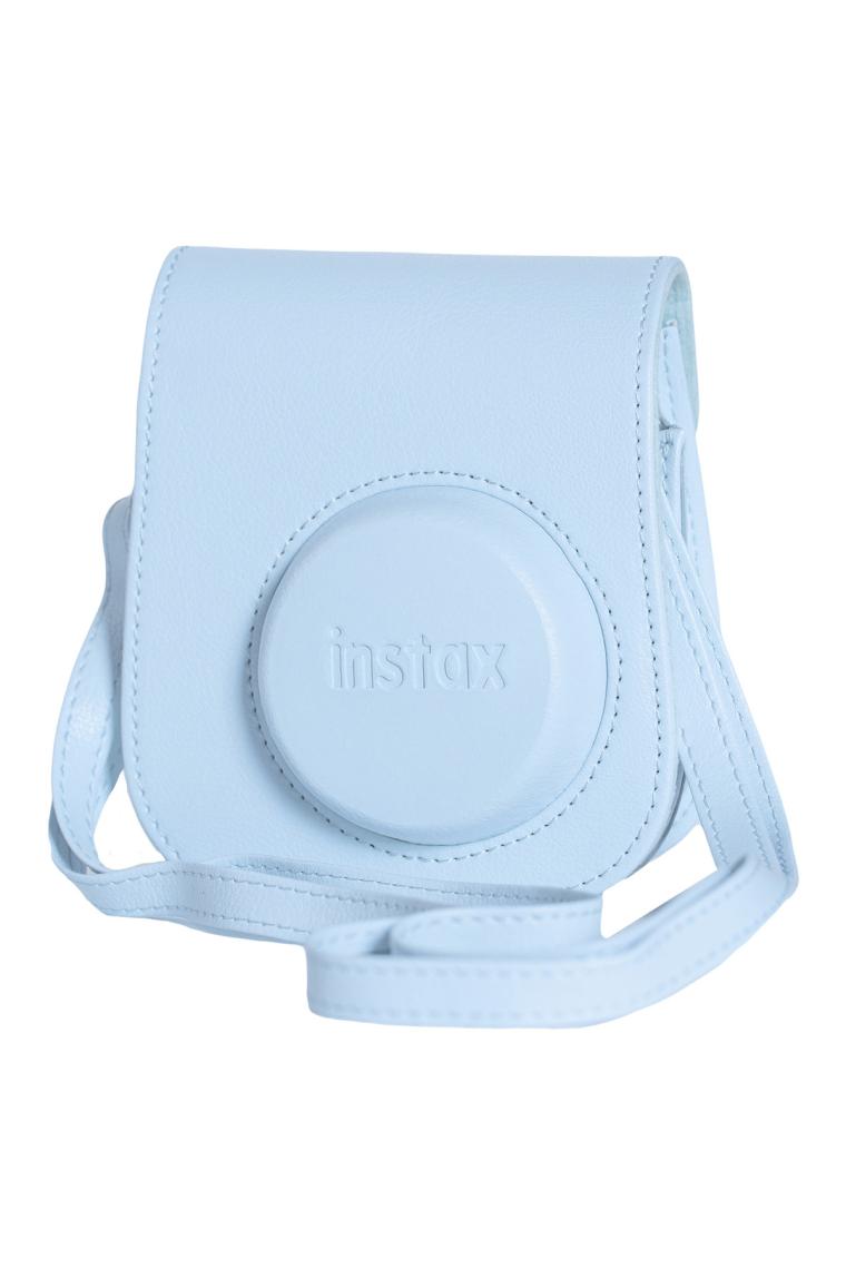 Fujifilm Instax Mini 12 10 Filmli Mini Albüm ve Deri Kılıflı Mavi Fotoğraf Makinesi