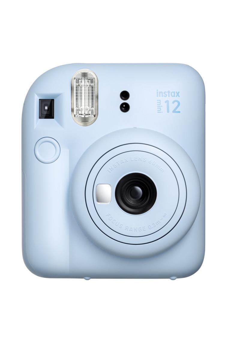 Fujifilm Instax Mini 12 10 Filmli Mini Albüm ve Deri Kılıflı Mavi Fotoğraf Makinesi