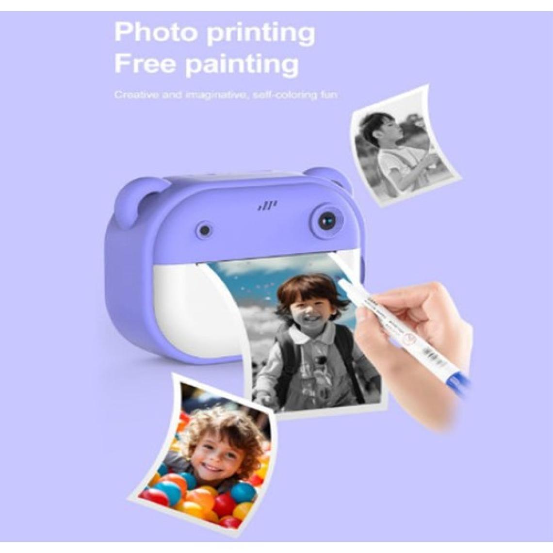 Vothoon Dijital Video Kayıt Fotoğraf Çocuk Kamerası Anlık Termal Resim Kağıt Baskılı