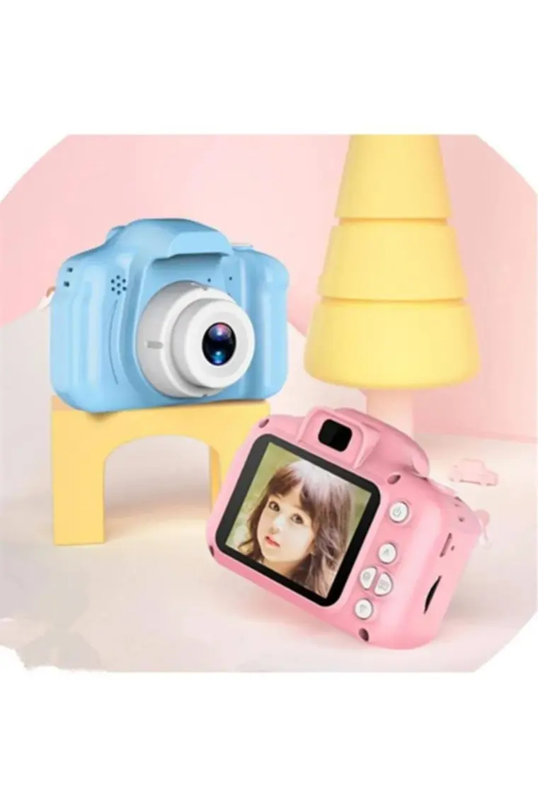 Torima Mavi Renk Sd Card  1080P Hd Çocuk Kamera Dijital Fotoğraf Makinesi 2.0 Inç Ekran