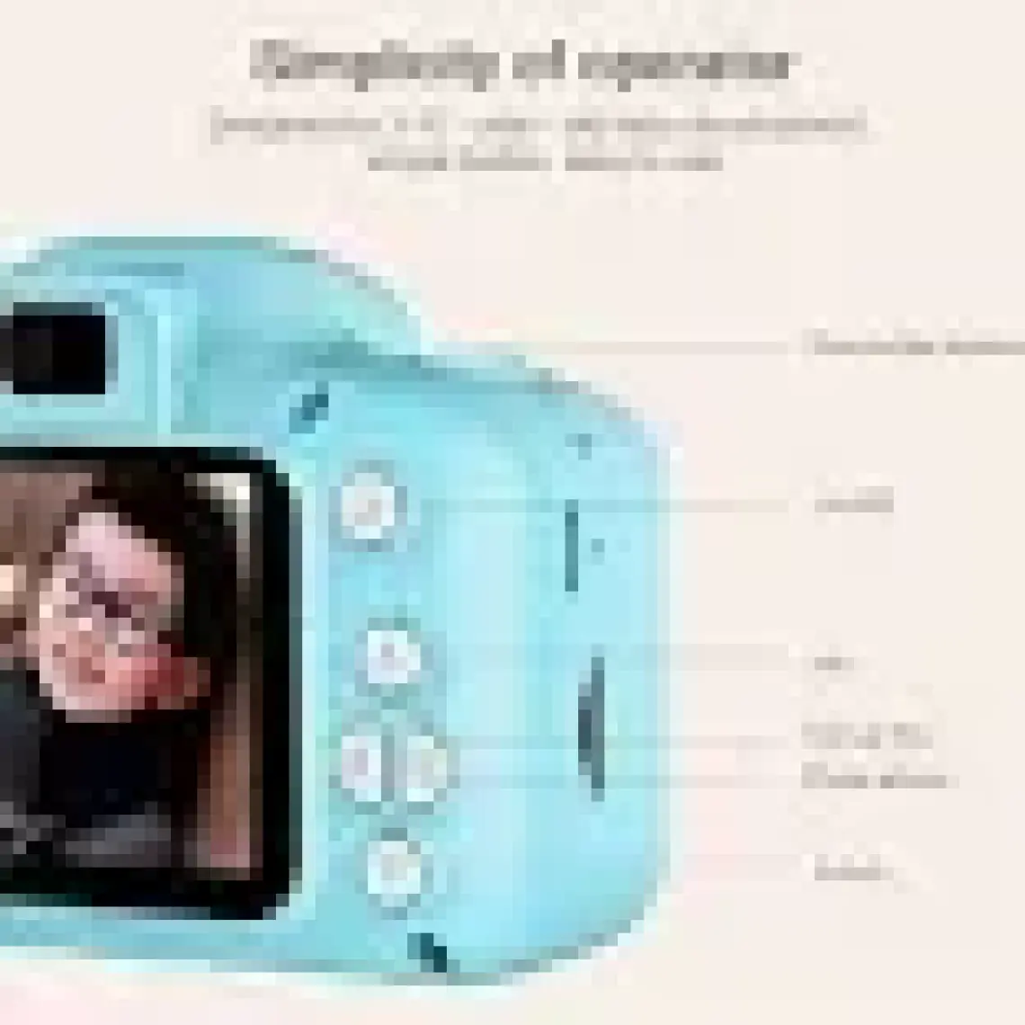 Torima Mavi Renk Sd Card  1080P Hd Çocuk Kamera Dijital Fotoğraf Makinesi 2.0 Inç Ekran