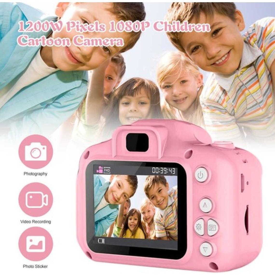 Qasul Çocuklar Için Mini Hd 1080P Dijital Fotoğraf Makinesi - 5 Oyun Yüklü  Egitici Fotoğraf Makinesi