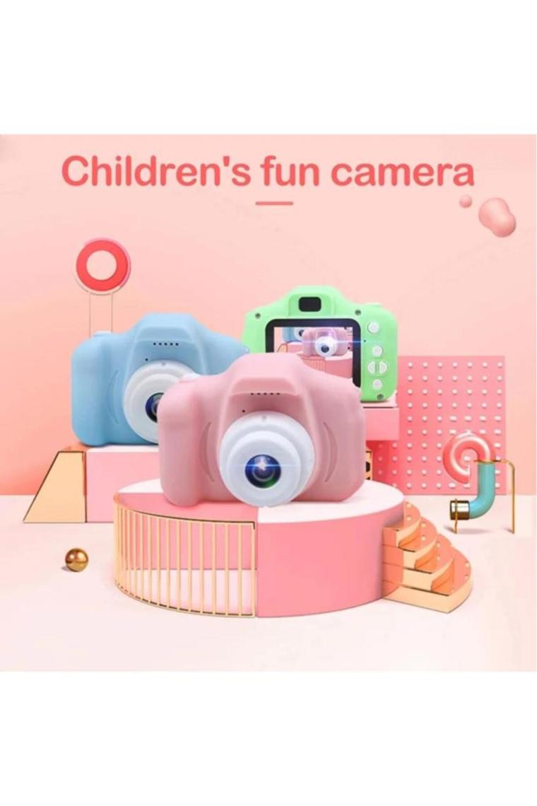 Torima Pembe Renk Sd Card  1080P Hd Çocuk Kamera Dijital Fotoğraf Makinesi 2.0 Inç Ekran