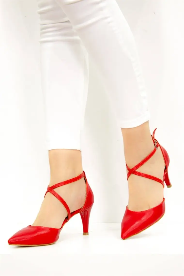 Fox Shoes Kırmızı Kadın Topuklu Ayakkabı D654054802