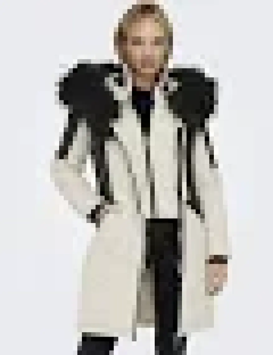 Only Ekru Kadın Kaban Onlnewlınette Fur Hood Coat Otw