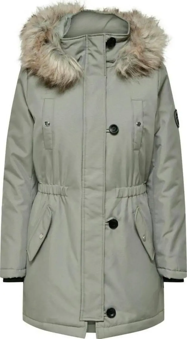 Only Kadın Onliris Kapüşonlu Parka 15213755 Yeşil