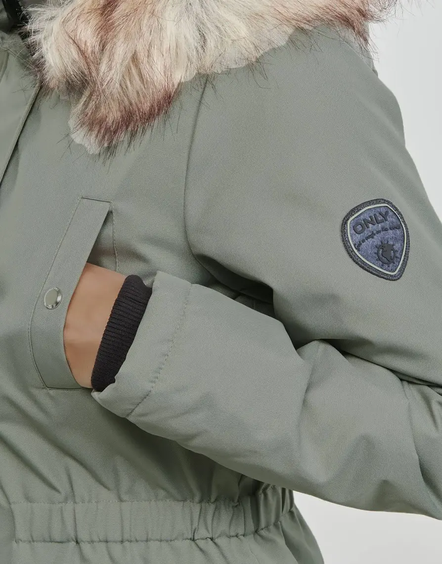 Only Kadın Onliris Kapüşonlu Parka 15213755 Yeşil