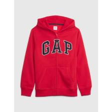Gap Erkek Çocuk Kırmızı Gap Logo Fermuarlı Fleece Sweatshirt