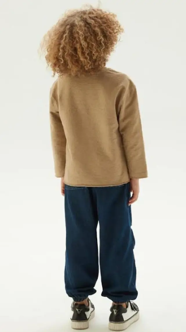 Nebbati Erkek Çocuk Bej Sweatshirt