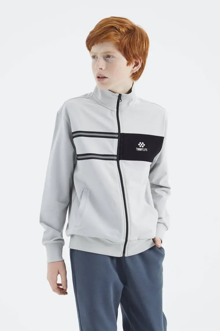 Tommy Life Taş Dik Yaka Erkek Çocuk Sweatshirt - 11183
