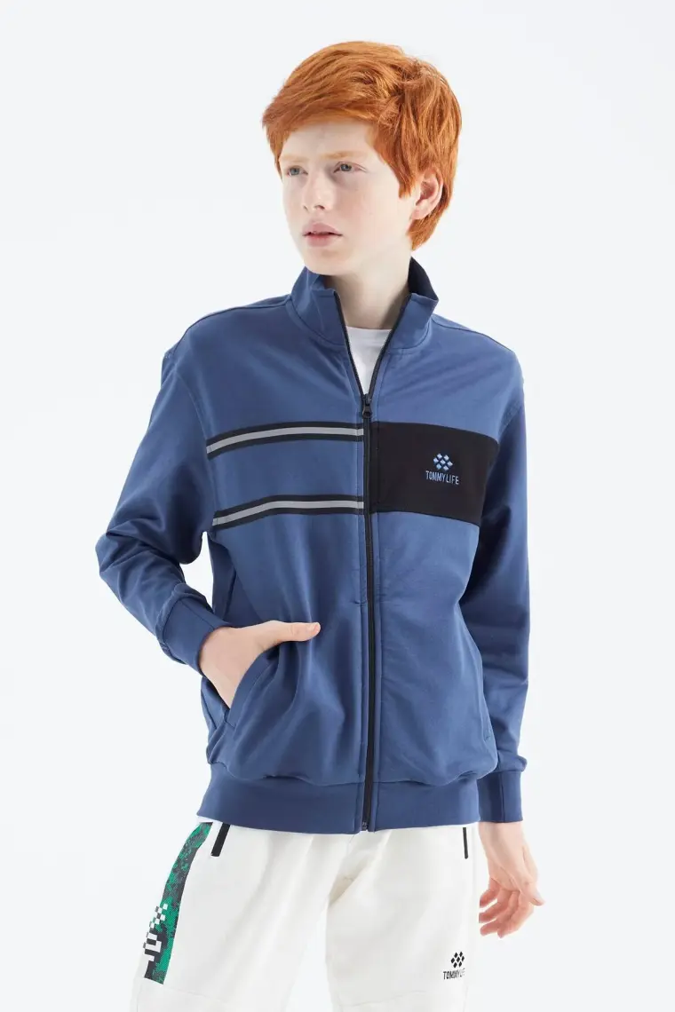 Tommy Life Taş Dik Yaka Erkek Çocuk Sweatshirt - 11183