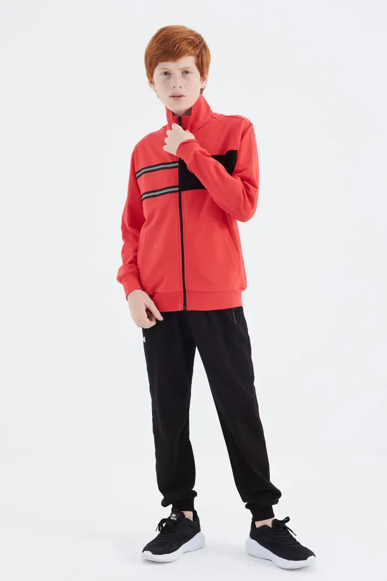 Tommy Life Taş Dik Yaka Erkek Çocuk Sweatshirt - 11183