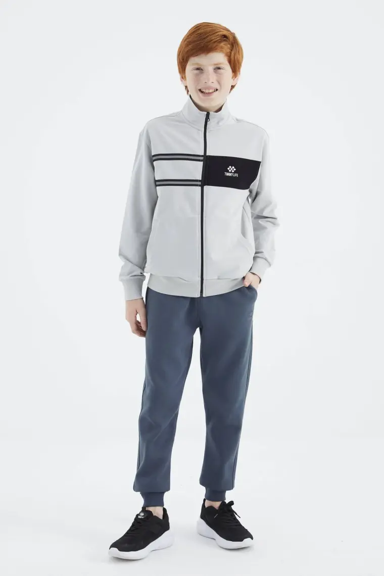 Tommy Life Taş Dik Yaka Erkek Çocuk Sweatshirt - 11183