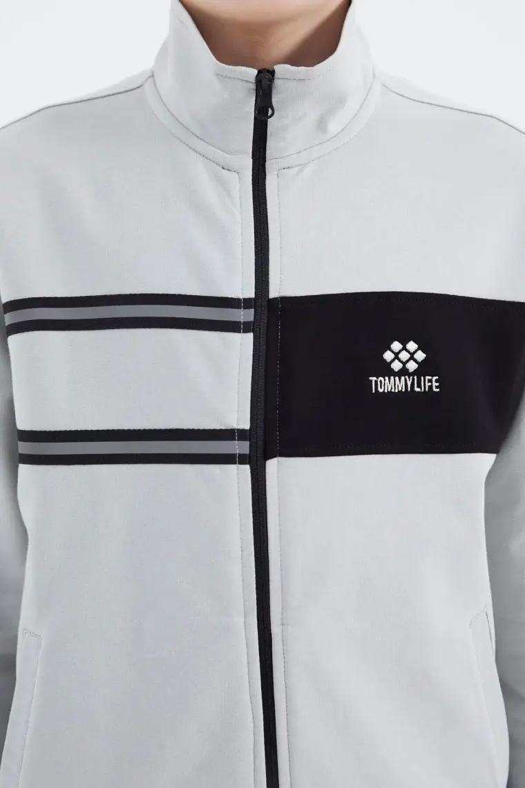 Tommy Life Taş Dik Yaka Erkek Çocuk Sweatshirt - 11183