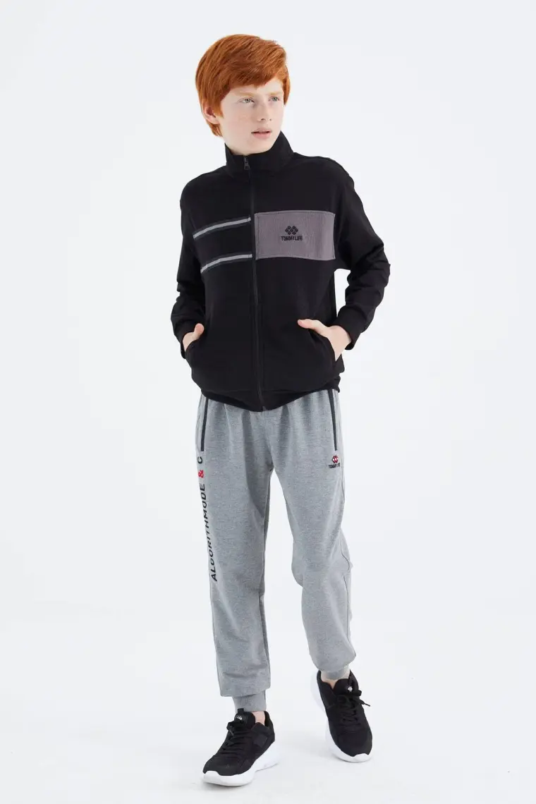 Tommy Life Taş Dik Yaka Erkek Çocuk Sweatshirt - 11183