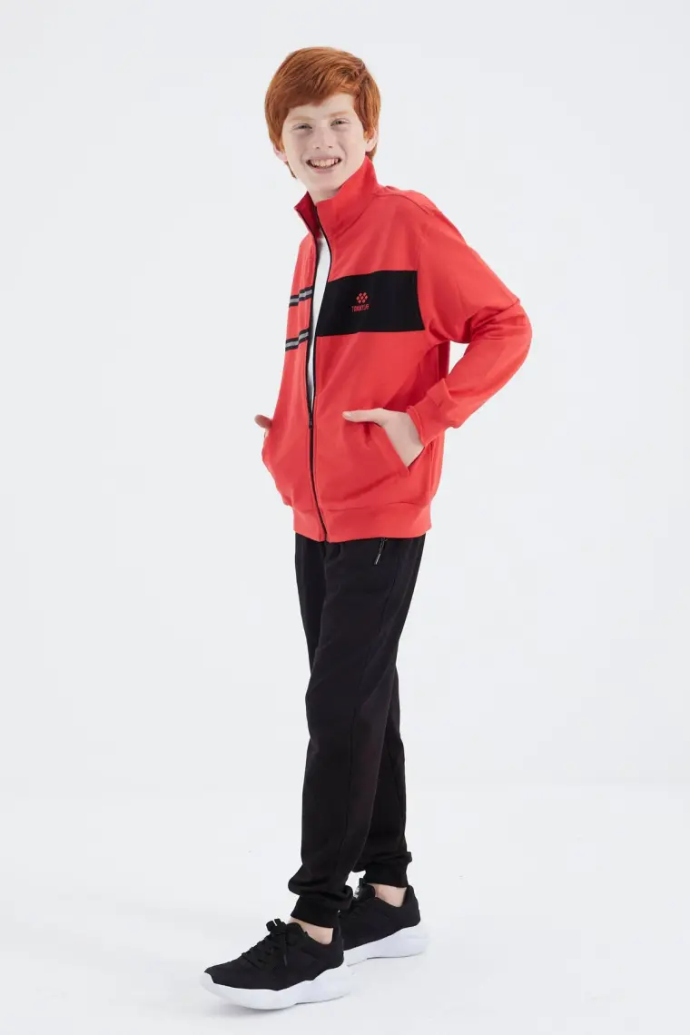 Tommy Life Taş Dik Yaka Erkek Çocuk Sweatshirt - 11183
