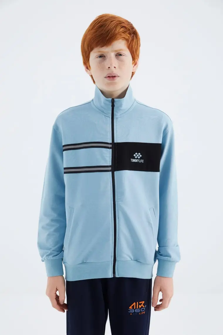 Tommy Life Taş Dik Yaka Erkek Çocuk Sweatshirt - 11183