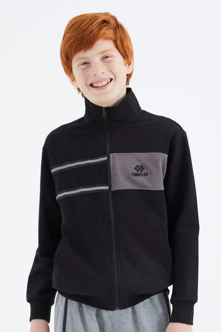 Tommy Life Taş Dik Yaka Erkek Çocuk Sweatshirt - 11183
