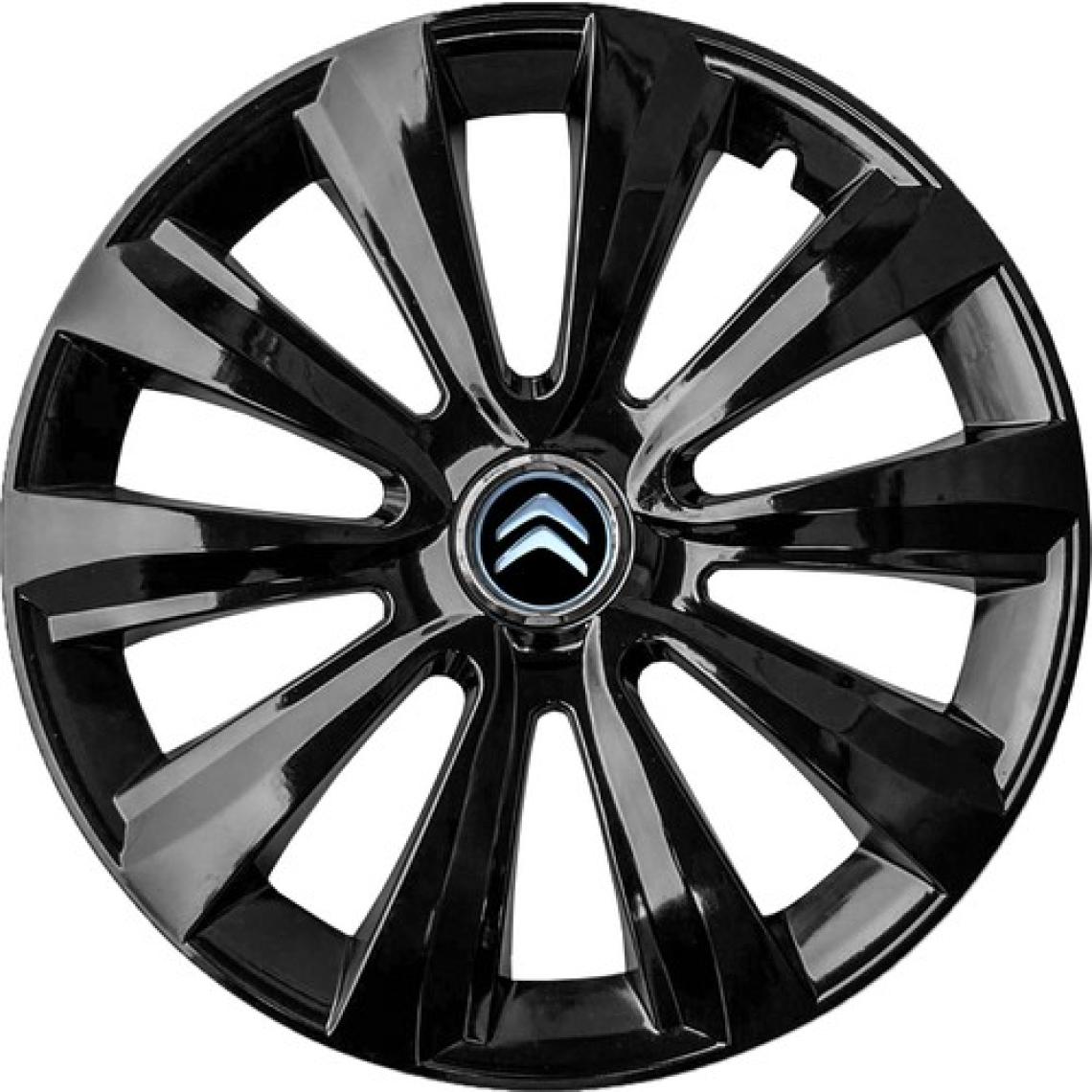 PackGar Citroen Berlingo 16 Inç Uyumlu Jant Kapağı Amblemli Piano Black 4'lü Takım 214