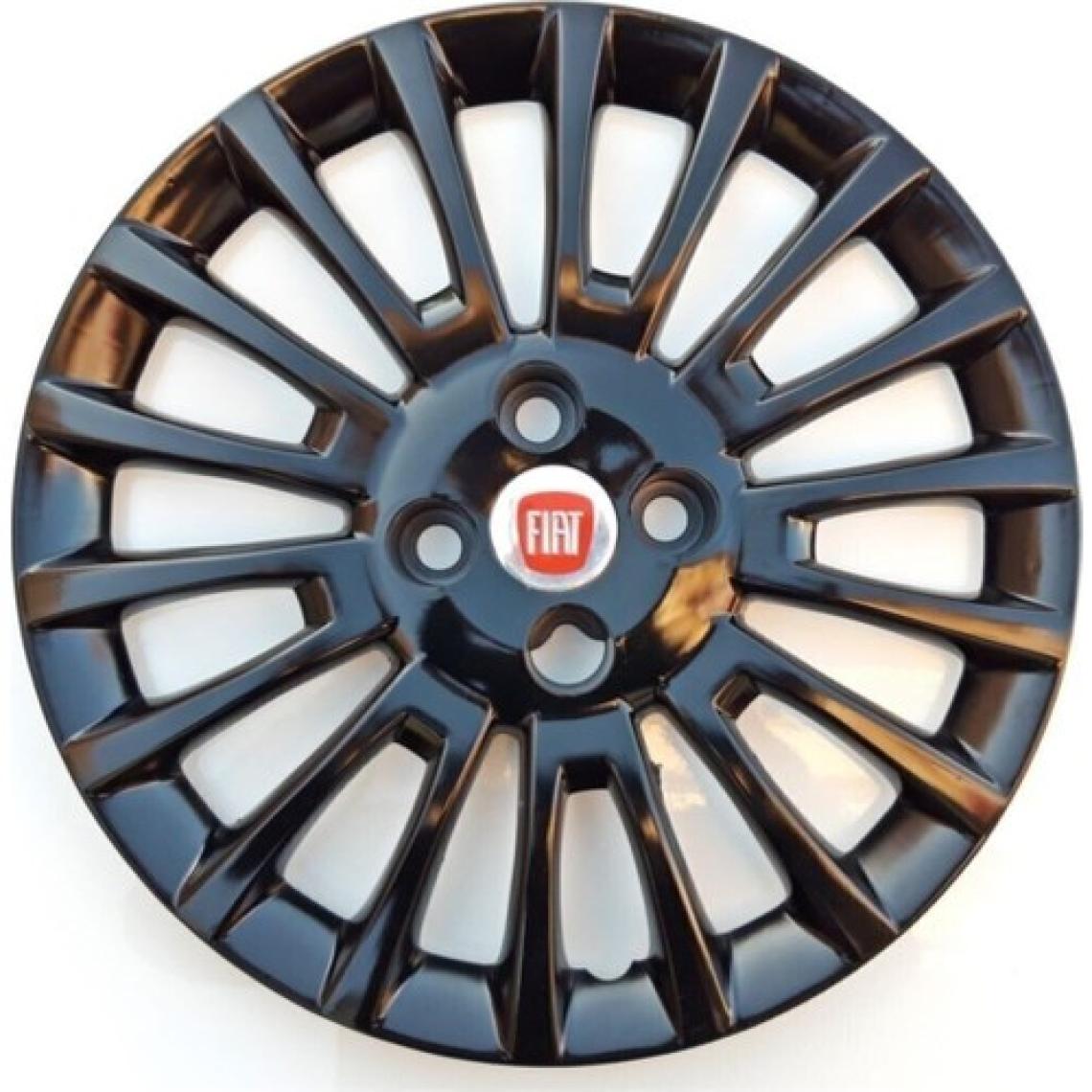Yılap Jant 15'' Inç Fiat Linea Jant Kapağı 4 Adet Çelik Jant Görünümlü Parlak Siyah 5110SYH