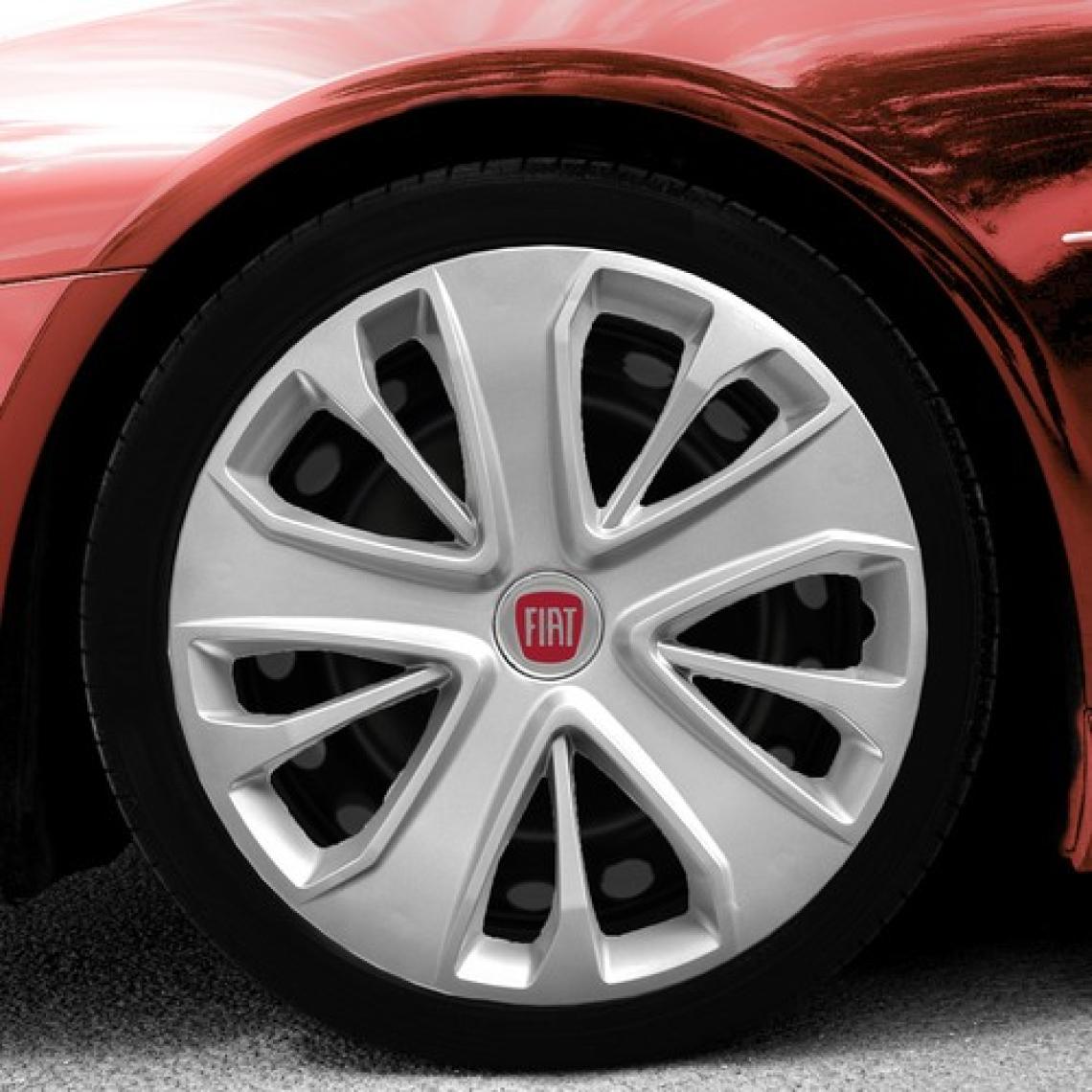 PackGar Fiat Egea 15 Inç Uyumlu Jant Kapağı Amblemli Gri 4'lü Takım 138