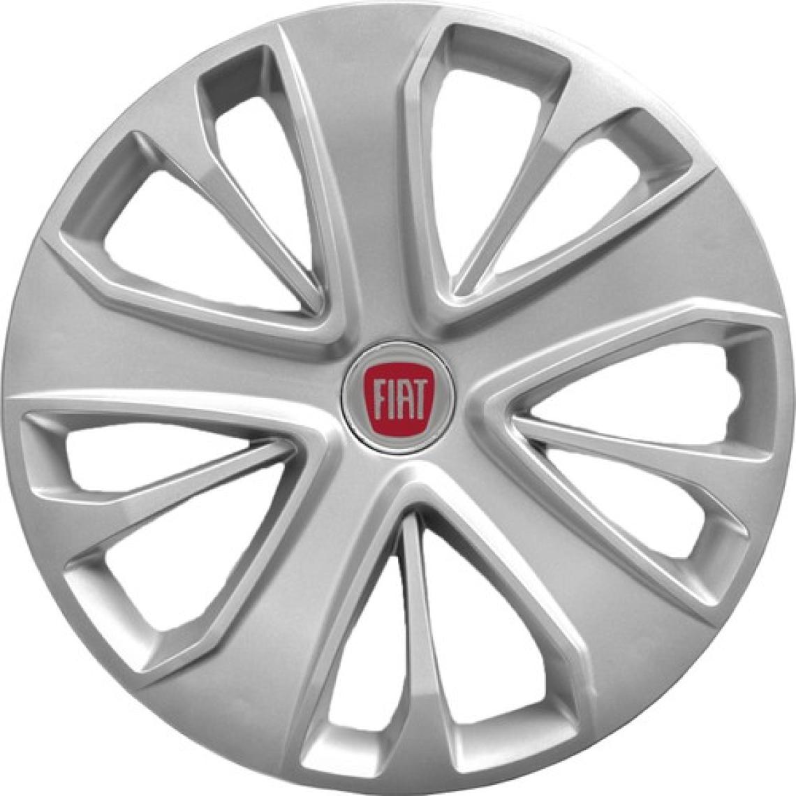 PackGar Fiat Egea 15 Inç Uyumlu Jant Kapağı Amblemli Gri 4'lü Takım 138