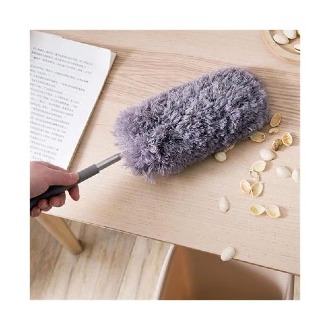 Roichill 140 cm Teleskopik Uzatılabilir Mikrofiber Yumuşak Başlıklı Gri Toz Alma Fırçası Toz Püskülü