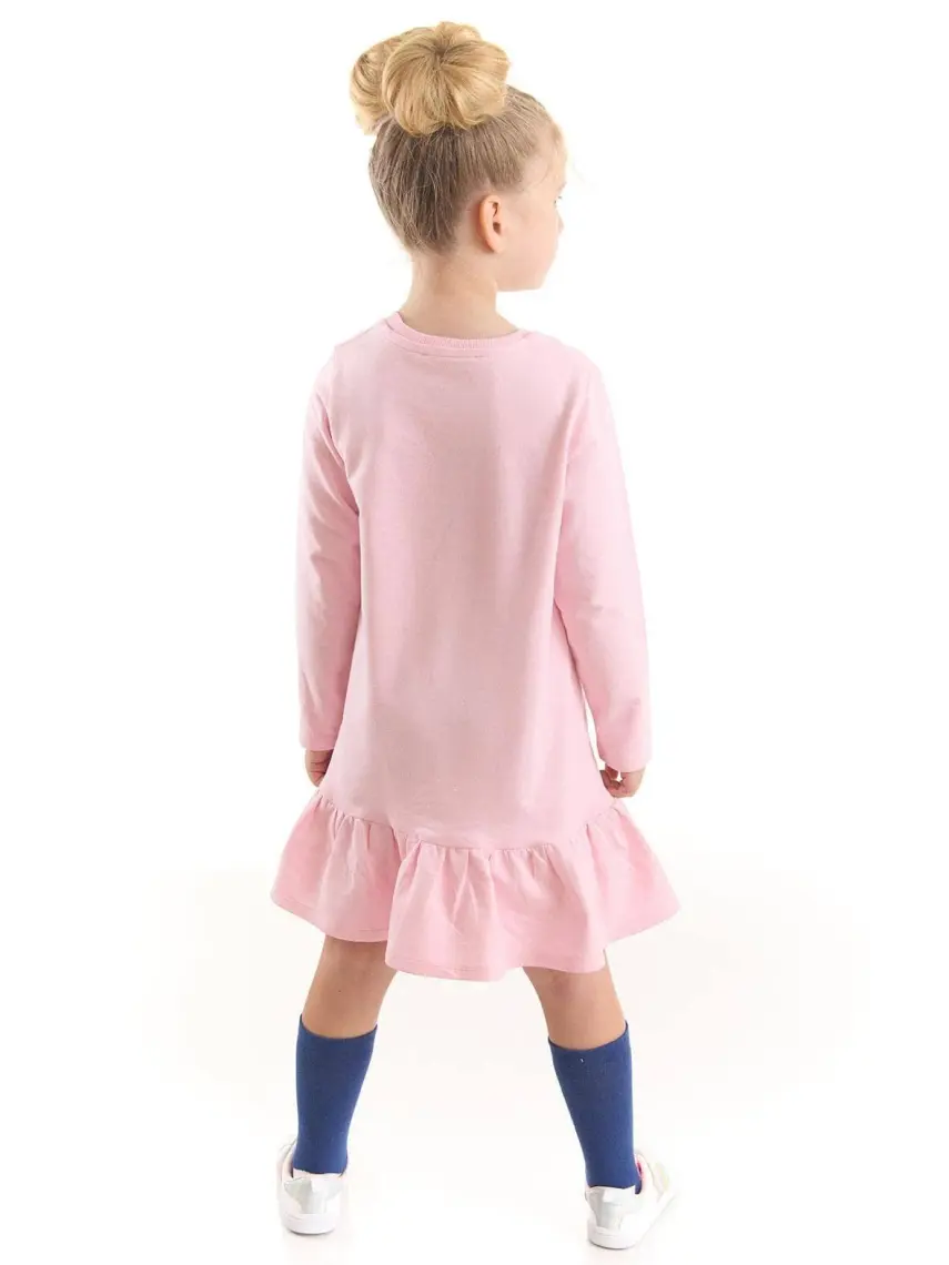 Denokids Unicorn Magic Kız Çocuk Pembe Elbise