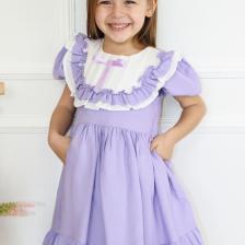 Le Mabelle Lila Vintage Kısa Kollu Kız Çocuk Elbise - Mila