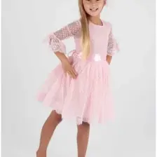 Ahenk Kids AHENGİM KIZ ÇOCUK ELBİSE KIZ ÇOCUK TOKALI ELBİSE KIZ ELBİSE TÜL DANTEL ELBİSE AK2209