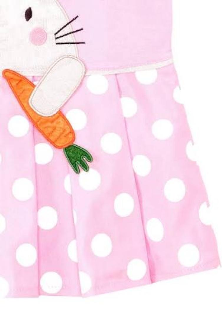 Denokids Havuç Delisi Kız Çocuk Pembe Elbise